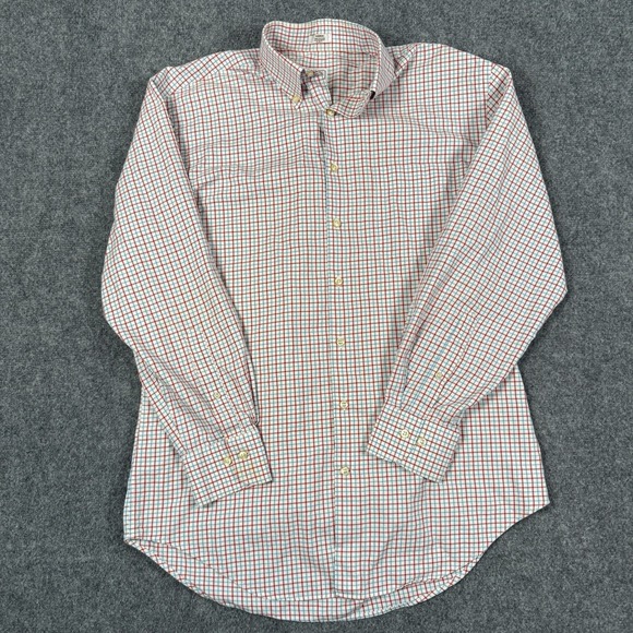 Peter Millar Other - Peter Millar Shirt Mens Medium Long Sleeve Button Down Plaid Red Blue Cotton⁠
